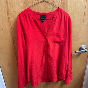 Red silk Trouve blouse